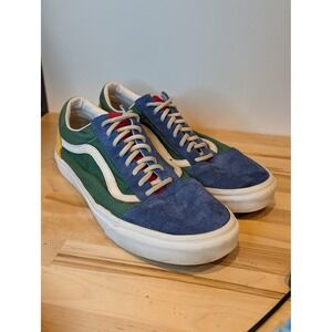 Vans Old Skool Sneakers Suede Canvas Color Block‎ Low Top Casual Shoes size 10